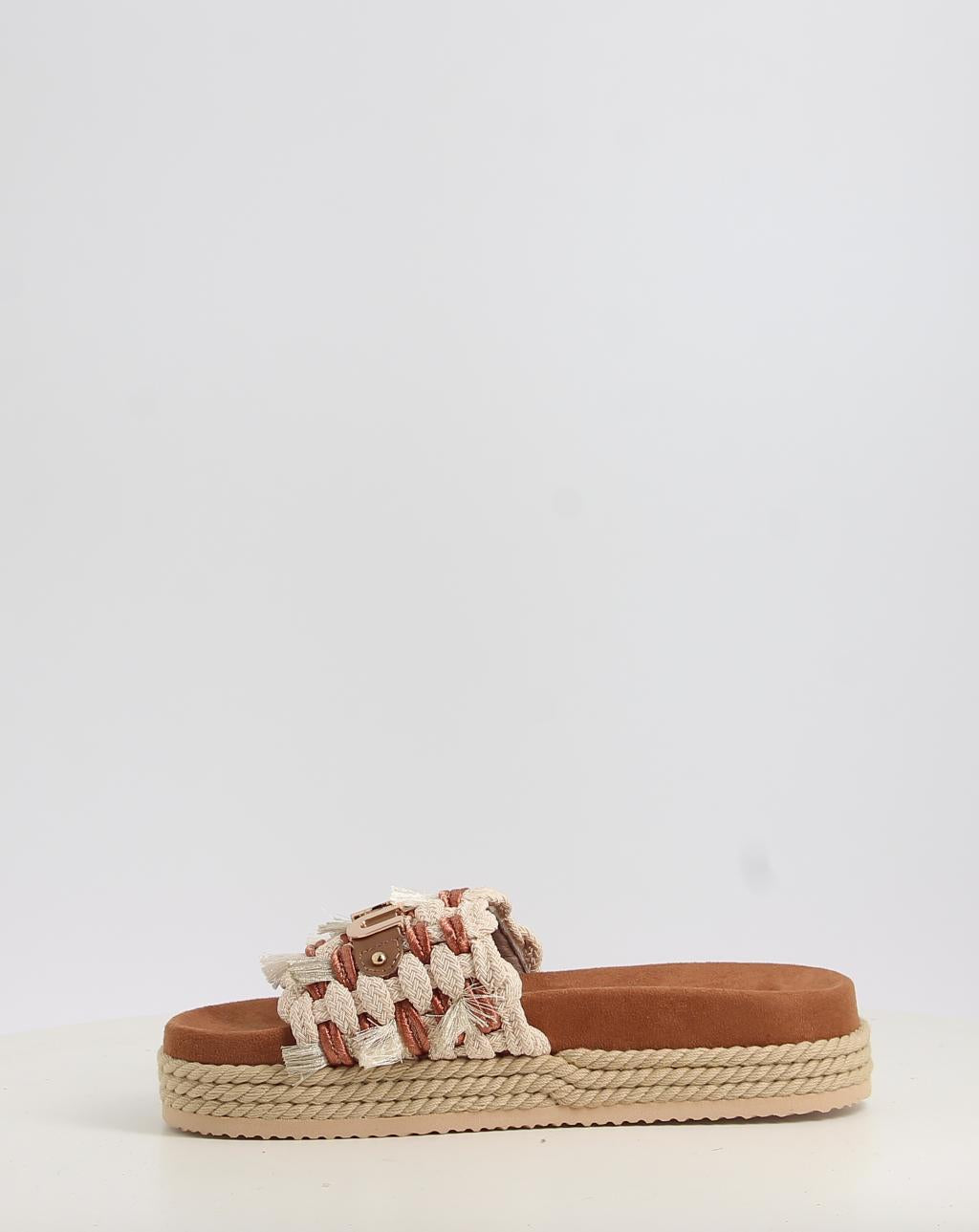 MONOBAND ROPE SANDAL FRINGES BIG LETTER LOGO