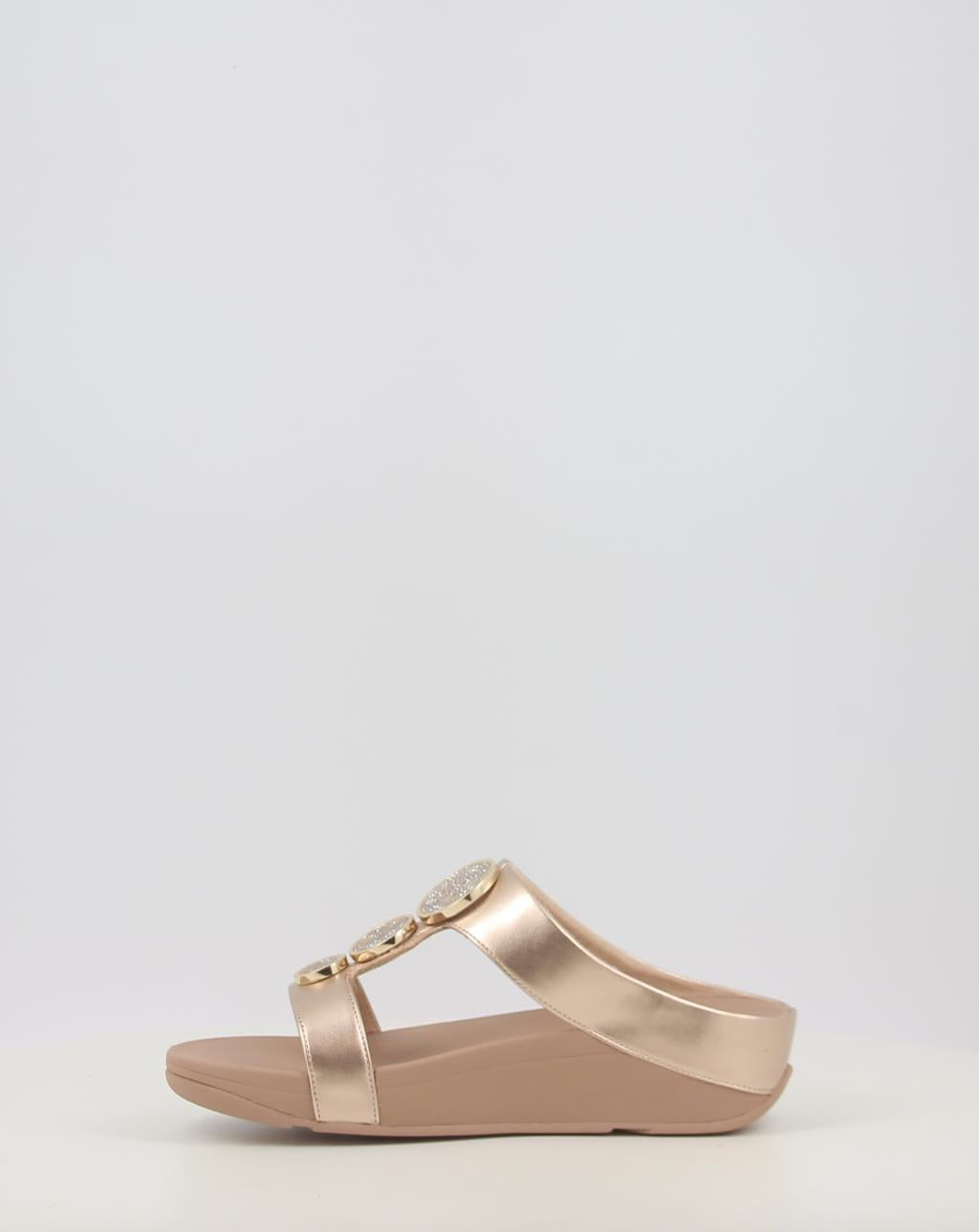 HALO BEAD CIRCLE METALLIC TOE POST SANDALS
