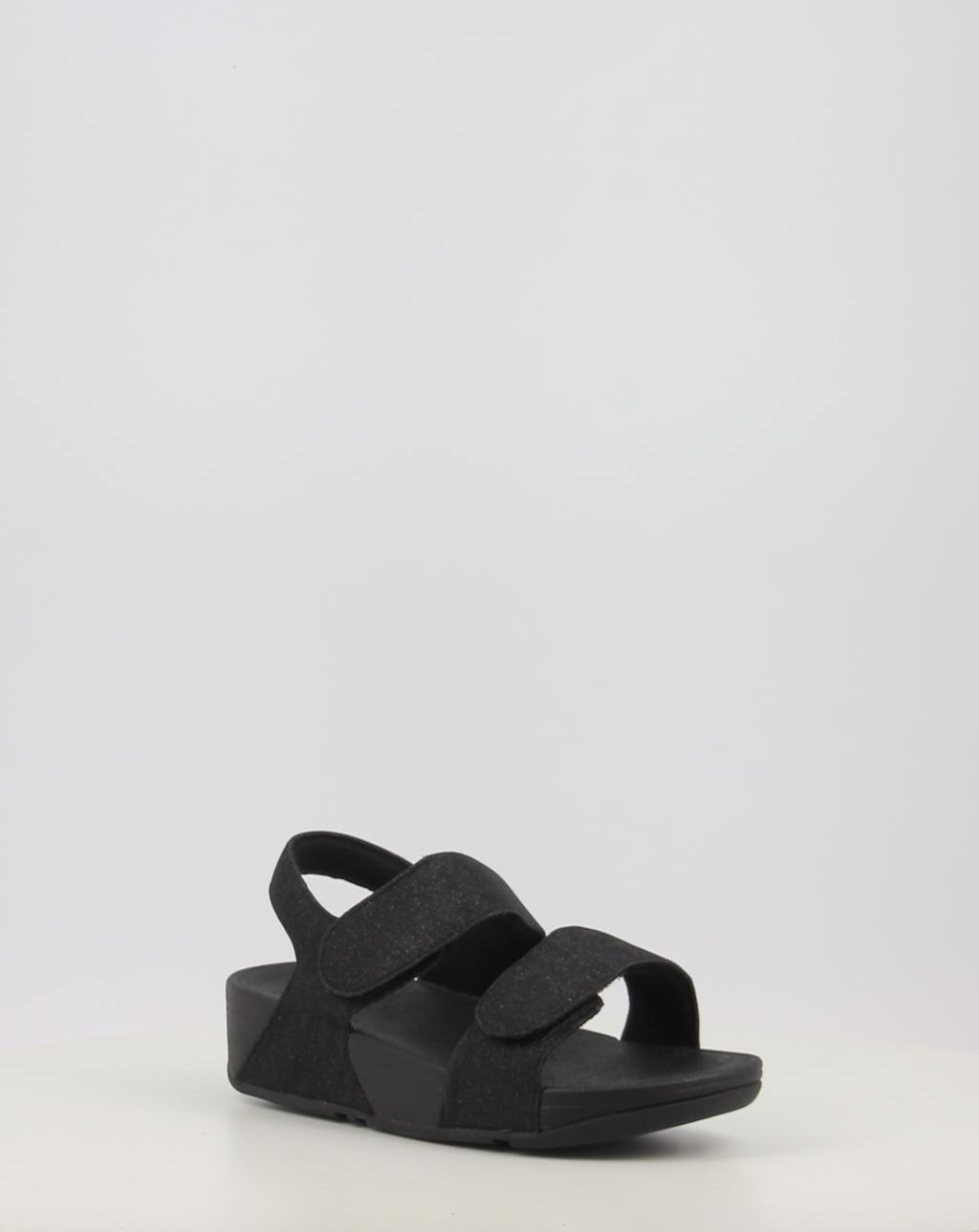 LULU ADJUSTABLE SHIMMERLUX BACK STRAP SANDALS