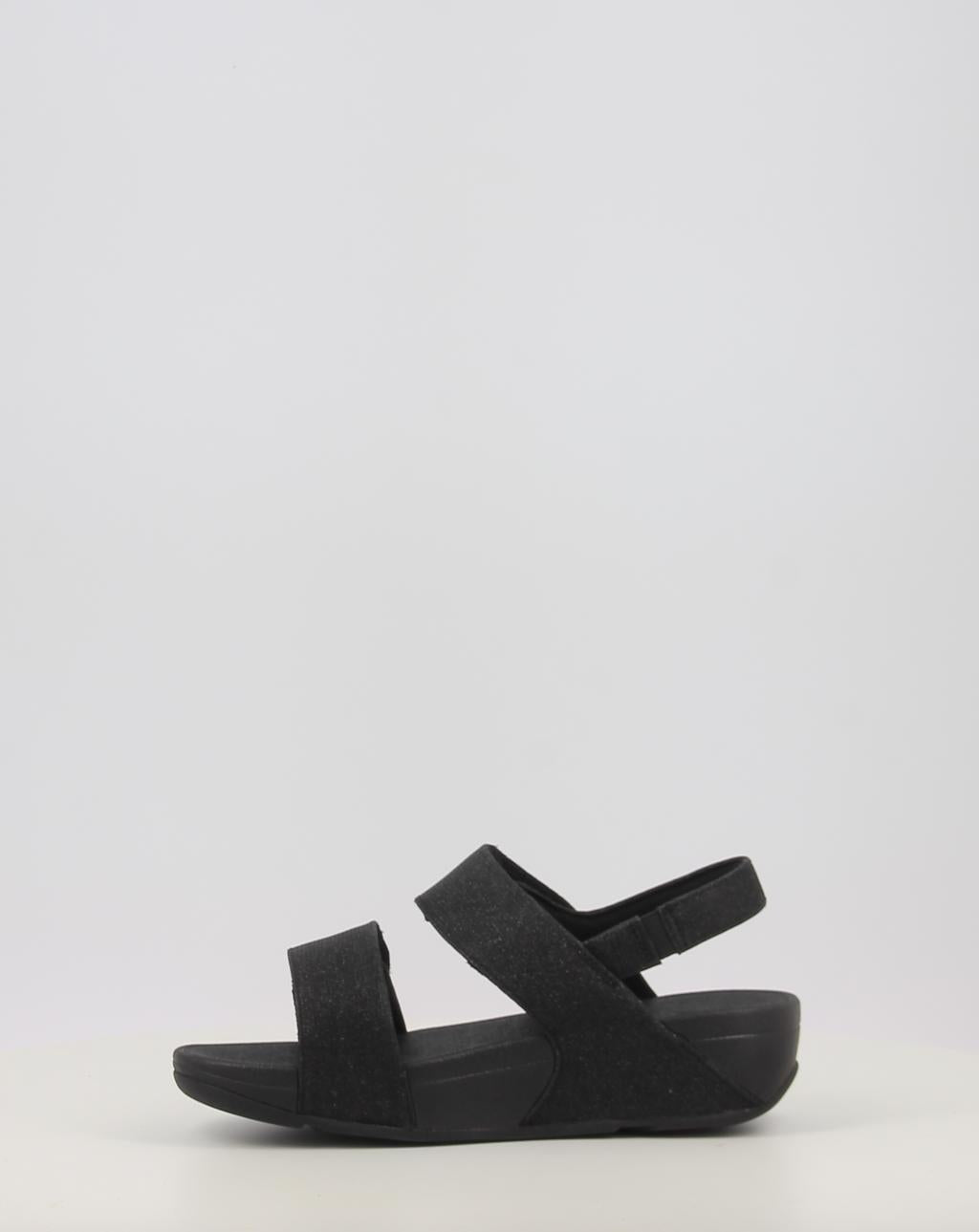 LULU ADJUSTABLE SHIMMERLUX BACK STRAP SANDALS