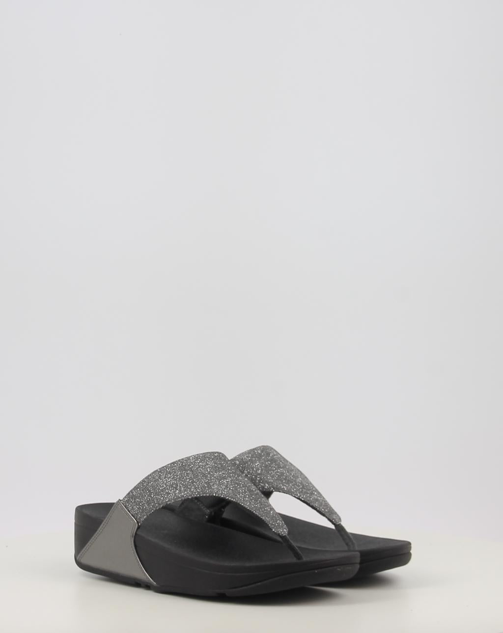 LULU SHIMMERLUX TOE POST SANDALS